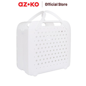 AZKO Stora Keranjang Laundry Lipat - Putih