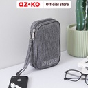 AZKO Passport Ukuran S Tas Organizer Perangkat Digital - Abu-Abu