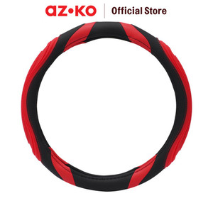 AZKO Otto Klasse Sarung Stir Mobil Silicone Grip - Hitam/Merah