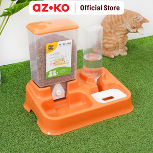 AZKO Paws N Tail Dispenser Makanan 2 In 1 - Kuning Mustard