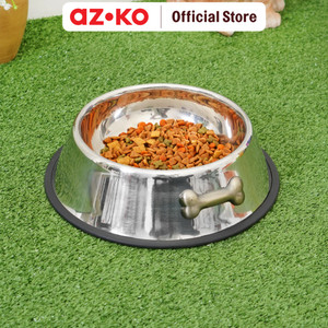 AZKO Paws N Tail 1.16 Ltr Tempat Makan Hewan Bone Relief