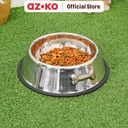 AZKO Paws N Tail 1.16 Ltr Tempat Makan Hewan Bone Relief