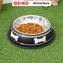 AZKO Paws N Tail 940 Ml Tempat Makan Hewan Bone Print