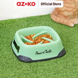 AZKO Paws N Tail 580 Ml Tempat Makan Hewan Anti Slip