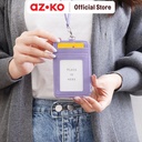 AZKO Ataru Holder Id Card Dengan Ritsleting - Ungu Muda