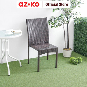 AZKO Soleil Kursi Teras Rotan - Cokelat