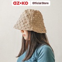 AZKO Ataru Topi Bucket Checkered Texture - Cokelat