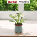 AZKO Arthome 15.2 Cm Bunga Artifisial Pot - Putih