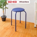AZKO Soleil Bangku Metal Padded Pu - Biru Navy