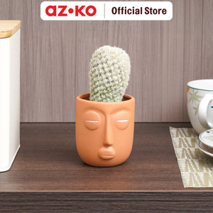 AZKO Arthome 7.6 Cm Tanaman Artifisial Kaktus Dengan Pot - Hijau