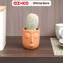 AZKO Arthome 7.6 Cm Tanaman Artifisial Kaktus Dengan Pot - Hijau