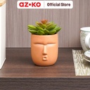 AZKO Arthome 9.5 Cm Tanaman Artifisial Succulent Dengan Pot - Hijau
