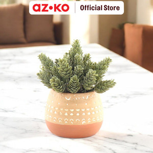 AZKO Arthome 15.2 Cm Bunga Artifisial Succulent Dengan Pot - Hijau