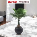 AZKO Arthome 40 Cm Tanaman Artifisial Fern Dengan Pot Keramik - Hitam
