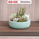 AZKO Arthome 20.3 Cm Tanaman Artifisial Sukulen Dengan Pot - Hijau