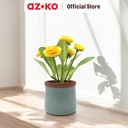 AZKO Arthome 15.2 Cm Bunga Artifisial Chrysanthm Dengan Pot - Kuning