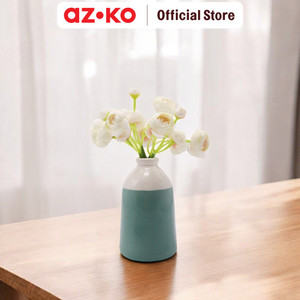 AZKO Arthome 15.2 Cm Bunga Artifisial Dengan Pot - Biru/Putih