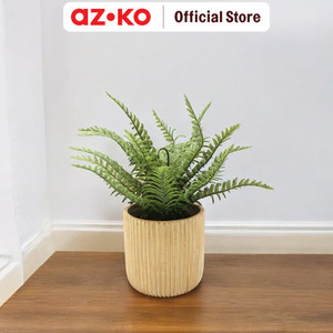 AZKO Arthome 33 Cm Tanaman Artifisial Fern Dengan Pot - Hijau