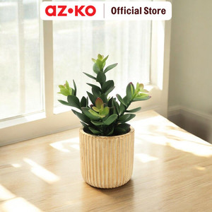 AZKO Arthome 17.8 Cm Bunga Artifisial Dengan Pot - Hijau