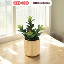 AZKO Arthome 17.8 Cm Bunga Artifisial Dengan Pot - Hijau