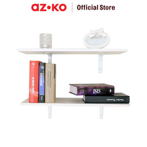 AZKO Masterspace 90x40x1.8 Cm Rak Dinding Kayu - Putih