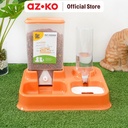 AZKO Paws N Tail Dispenser Makanan 2 In 1 - Kuning Mustard