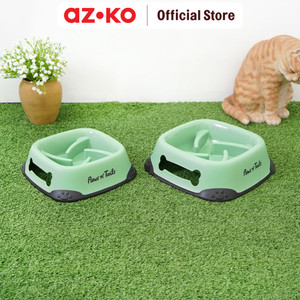 AZKO Paws N Tail 580 Ml Tempat Makan Hewan Anti Slip