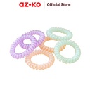 AZKO Ataru Set 6 Pcs Ikat Rambut Spiral Lg- Ungu/Oranye/Hijau