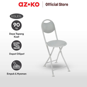 AZKO Soleil Kursi Lipat Padded - Abu-Abu