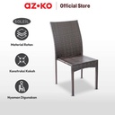 AZKO Soleil Kursi Teras Rotan - Cokelat