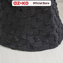 AZKO Ataru Topi Bucket Checkered Texture - Hitam