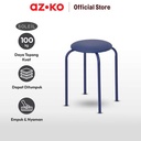 AZKO Soleil Bangku Metal Padded Pu - Biru Navy
