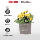 AZKO Arthome 22.3 Cm Bunga Artifisial Pansy - Putih/Kuning