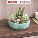 AZKO Arthome 20.3 Cm Tanaman Artifisial Sukulen Dengan Pot - Hijau