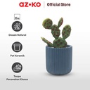 AZKO Arthome 12.7 Cm Tanaman Artifisial Kaktus Dengan Pot - Hijau