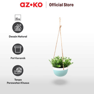 AZKO Arthome 40.6 Cm Bunga Artifisial Wild Dengan Tali - Biru/Putih