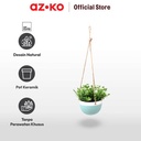 AZKO Arthome 40.6 Cm Bunga Artifisial Wild Dengan Tali - Biru/Putih