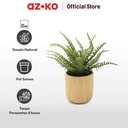 AZKO Arthome 33 Cm Tanaman Artifisial Fern Dengan Pot - Hijau