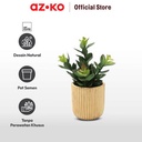 AZKO Arthome 17.8 Cm Bunga Artifisial Dengan Pot - Hijau