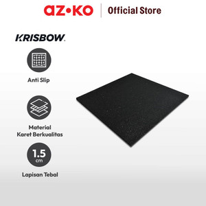 AZKO Krisbow Karpet Karet Gym 50x50 Cm - Hitam
