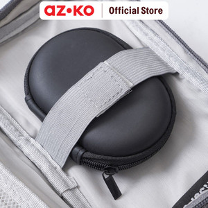 AZKO Passport Ukuran S Tas Organizer Perangkat Digital - Abu-Abu