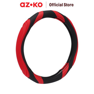AZKO Otto Klasse Sarung Stir Mobil Silicone Grip - Hitam/Merah