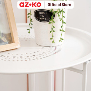 AZKO Soleil 46 Cm Meja Teras Dengan Tray - Putih