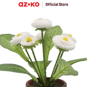 AZKO Arthome 15.2 Cm Bunga Artifisial Pot - Putih