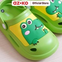 AZKO Ataru Ukuran 26/27 Sandal Anak Clogs Dino 2 - Hijau Kid Slippers Sepatu Sandal Alas Kaki Sendal Santai Anak
