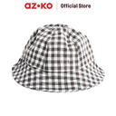 AZKO Ataru Topi Anak Bucket Gingham - Cokelat Tua Aksesoris Kepalakids Bucket Hattopi Anak Anak Lucu