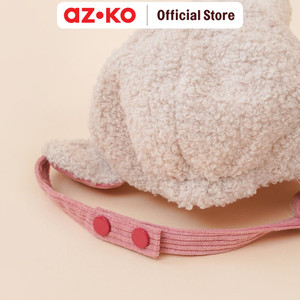 AZKO Ataru Topi Bonnet Anak Fur Dengan Bunny Ears - Pink Aksesoris Kepala Kids Bonnet Hat Topi Stylish Anak Lucu Aksesoris Fashion Anak