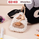 AZKO Ataru Gantungan Kunci Knitted Capybara Series Random Tws Pouch Key Chain Penanda Kunci Serbaguna Key Ring Accessories