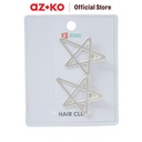 AZKO Ataru Set 2 Pcs Jepit Rambut Star Outline - Silver Hair Clip Aksesoris Jepitan Cewek Penjepit Hiasan Rambut Wanita Aksesori Kepala
