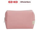 AZKO Ataru Boxy Pouch Pu - Pink Kantong Organizer Serbaguna Tempat Pensil Pulpen Alat Make Up Pouch Kosmetik Lucu